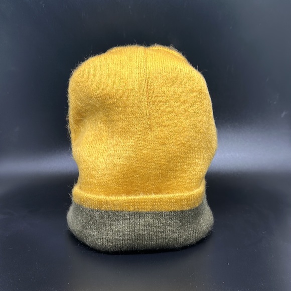 Accessories - New Beanie Hat. Soft Olive Soft Mustard. Reversible/Two Hats in One. Andean.